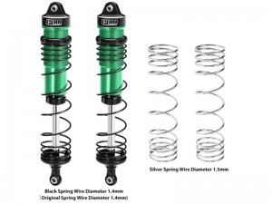 GPM MAM4144R 6061 ALLOY PROGRESSIVE SPRING REAR SHOCK 144mm ARA330794 FOR ARRMA 1/8 MOJAVE 4S ARA4404 - GREEN - MAM4144R-G