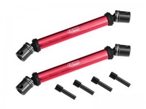 GPM LMT2037S 4140 CARBON STEEL 6061 FRONT & REAR UNIVERSAL CENTER SLIDER DRIVE SHAFT LOS242056  FOR LOSI 1/8 LMT 2.0 GRAVE DIGGER MONSTER LOS242056 - RED - LMT2037S-R