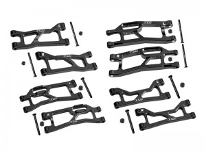 GPM XRTM4567 7075 ALLOY FRONT & REAR UPPER & LOWER SUSPENSION ARMS FOR TRAXXAS MINI XRT VXL 3S 108076-1 - XRTM4567-BK