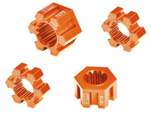 GPM TPS010 7075-T6 ALLOY 24MM WHEEL HEX HUBS 10954 7756 FOR TRAXXAS 1/6 FUNCO PRO SAND CAR 8S - TPS010-OR