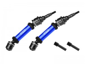 GPM TFR094RS 4140 CARBON STEEL 6061-T6 ALLOY REAR CVD DRIVE SHAFT 7451 FOR TRAXXAS 1/10 FORD FIESTA ST RALLY VXL 74276-4 - BLUE - TFR094RS-B