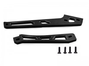 ALUMINUM FRONT & REAR CHASSIS BRACE SET ARA-1509 FOR  ARA8608V6 1/8 KRATON 6S V6 RC TRUCK - BLACK - RS-ARA-1509/BK