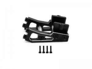 ALUMINUM ADJUSTABLE WING MOUNT ARA480074 FOR ARRMA 1/14 TYPHON GROM ARA2106T1 - BLACK - RS-ARA480074/BK