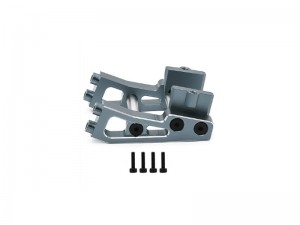 ALUMINUM ADJUSTABLE WING MOUNT ARA480074 FOR ARRMA 1/14 TYPHON GROM ARA2106T1 - GUN SILVER - RS-ARA480074/GS