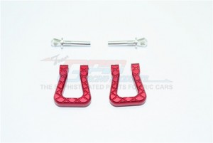 GPM TRX4002 ALUMINUM FRONT/REAR BUMPER D-RINGS TRAXXAS 1/10 TRX4 DEFENDER TRAIL CRAWLER - Red - TRX4002-R