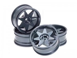 ALUMINUM FRONT & REAR RIM SET 52mm x 26mm 12mm HEX FOR 1/10 TAMIYA TT-02 YOKOMO YD-2 DRIFT RC CAR - RS-WH5426-GS