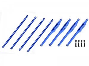 GPM 7075 ALLOY UPPER & LOWER  LINK BAR SET LOS244012 LOS244013 FOR LOSI 1/8 LMT 2.0 MONSTER LOS04028 - BLUE - LMT201449-B