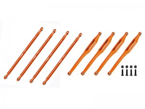 GPM 7075 ALLOY UPPER & LOWER  LINK BAR SET LOS244012 LOS244013 FOR LOSI 1/8 LMT 2.0 MONSTER LOS04028 - ORANGE - LMT201449-OR