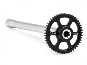 ALUMINUM CENTER DRIVESHAFT STEEL SPUR GEAR - 45T 10755 10756 FOR 1/16 RC TRAXXAS MINI MAXX MONSTER TRUCK 107154-1 - SILVER - 45T - RS-TRX107555645T/SI