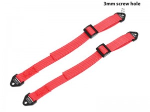 GPM LMT21213_SP FRONT / REAR SUSPENSION TRAVEL LIMIT STRAPS - 52 - 220mm  FOR LOSI LMT ROCK REY BAJA REY TRAXXAS UDR AXIAL RBX10 - BLACK / RED - LMT21213_SP-BK-R