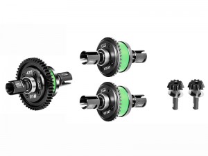 GPM COMPLETE FRONT CENTER REAR DIFF - 47T 10T/34T ARA311066 ARA310991 FOR ARRMA 1/8 KRATON OUTCAST TALION NOTORIOUS 1/7 MOJAVE FIRETEAM BIG ROCK 6S BLX - GREEN - MKV6103447S/GR