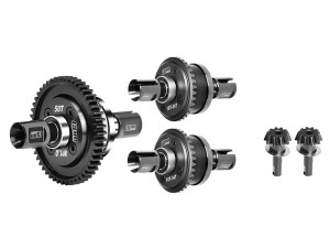 GPM COMPLETE FRONT CENTER REAR DIFF - 50T 10T/34T ARA311066 ARA310991 FOR ARRMA 1/8 KRATON OUTCAST TALION NOTORIOUS 1/7 MOJAVE FIRETEAM BIG ROCK 6S BLX - BLACK - MKV6103450S/BK