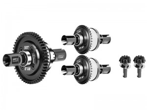 GPM COMPLETE FRONT CENTER REAR DIFF - 50T 10T/34T ARA311066 ARA310991 FOR ARRMA 1/8 KRATON OUTCAST TALION NOTORIOUS 1/7 MOJAVE FIRETEAM BIG ROCK 6S BLX - SILVER - MKV6103450S/SI