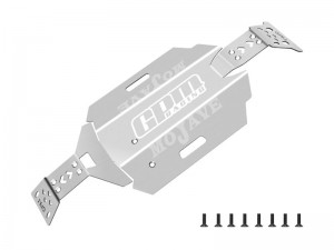GPM MGM333 STAINLESS STEEL CHASSIS SKID KIT ARA320815 FOR ARRMA 1/16 MOJAVE GROM ARA2104 - MGM333-S
