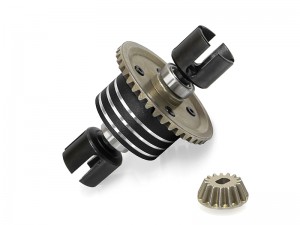 ASSEMBLED ALUMINUM GEAR DIFF DIFFERENTIAL ( COMPATIBLE WITH ORIGINIAL SHAFT ) FOR 1/10 TAMIYA TT-02 TT-02 TYPE E RC TOURING CAR - RS-TA22049B/BK