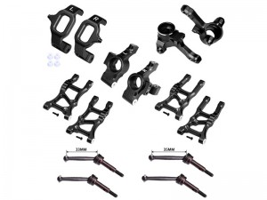 GPM GT200 ALUMINUM CONVERSION KIT FOR TRAXXAS 1/10 FORD GT 4-TEC 2.0 3.0 ON-ROAD TOURING DRIFT CAR - BLACK - GT200-BK