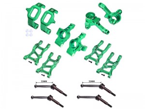GPM GT200 ALUMINUM CONVERSION KIT FOR TRAXXAS 1/10 FORD GT 4-TEC 2.0 3.0 ON-ROAD TOURING DRIFT CAR - GREEN - GT200-G