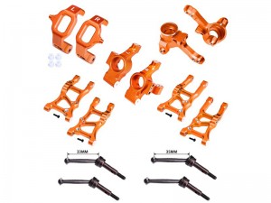 GPM GT200 ALUMINUM CONVERSION KIT FOR TRAXXAS 1/10 FORD GT 4-TEC 2.0 3.0 ON-ROAD TOURING DRIFT CAR - ORANGE - GT200-OR