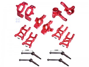 GPM GT200 ALUMINUM CONVERSION KIT FOR TRAXXAS 1/10 FORD GT 4-TEC 2.0 3.0 ON-ROAD TOURING DRIFT CAR - RED - GT200-R