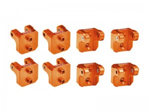 GPM LMT2028FR 7075 T6 ALLOY FRONT AND REAR UPPER SHOCK MOUNT FOR LOSI 1/8 LMT 2.0 MONSTER LOS04028 - ORANGE - LMT2028FR-OR