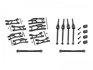 GPM TXMMWIDE/KIT 7075 ALLOY WIDEMAXX SUSPENSION KIT 10790 FOR TRAXXAS MINI MAXX / MINI XRT 107154-1 108076-1 - TXMMWIDE/KIT-BK