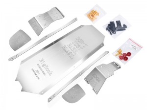 FULL SET STAINLESS STEEL CHASSIS PROTECTION PLATE FOR ARRMA 1/7 BIG ROCK 6S BLX ARA7612 - LASER TYPE - MBRZSP1B