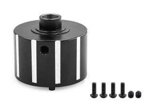 ALUMINUM FRONT / REAR DIFF CASE COVER ARA310915 FOR 1/5 ARRMA KRATON / OUTCAST 8S EXB MONSTER - BLACK - RS-ARA310915/BK