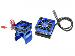 GPM ALLOY BL-2S VXL-3S ESC & MOTOR COOLING FAN FOR TRAXXAS MINI MAXX  RC TRUCK - BLUE - XRTM01851FAN-B