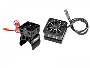 GPM ALLOY BL-2S VXL-3S ESC & MOTOR COOLING FAN FOR TRAXXAS MINI MAXX  RC TRUCK - BLACK - XRTM01851FAN-BK