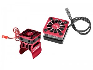 GPM ALLOY BL-2S VXL-3S ESC & MOTOR COOLING FAN FOR TRAXXAS MINI MAXX  RC TRUCK - RED - XRTM01851FAN-R