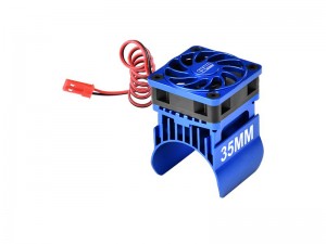 GPM TXMM018FAN ALLOY COOLING FAN WITH 35MM MOTOR HEATSINK FOR TRAXXAS MINI MAXX 107154-1 / MINI XRT 108076-1 - BLUE - TXMM018FAN-B