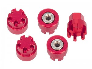 ALUMINUM M2 WHEEL NUT CAP HEX WITH TOOL FOR AXIAL RACING 1/24 SCX-24 AX-24 CRAWLER DEADBOLT JLU GLADIATOR BRONCO - RS-M27/RE