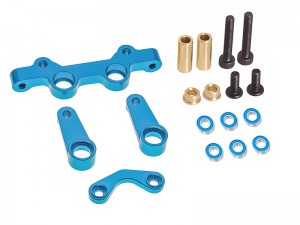 ALUMINUM FRONT STEERING ASSEMBLY FOR 1/10 RC TAMIYA DT-04 FIGHTER NXGEN BUGGY 58741 - RS-DT04-03/LB