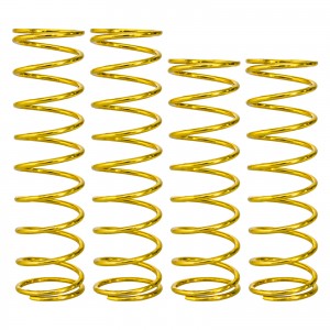 STAINLESS STEEL SHOCK SPRING FRONT - 80mm REAR - 90mm SPN 2.0 ARA330780 ARA330782 FOR ARRMA 1/7 BIG ROCK FIRETEAM 1/8 KRATON V6 EXB NOTORIOUS V6 BLX - GOLD - RS-ARA33078082/GO