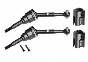 GPM SLAM040FRS 4140 CARBON STEEL FRONT / REAR DRIVESHAFTS AND DRIVE CUPS 10850X FOR TRAXXAS MINI SLASH 4X4 108164-1 - SLAM041FS