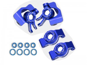 ALUMINUM FRONT STEERING KNUCKLE C-HUB REAR HUB CARRIER 10736 10752 10732 FOR TRAXXAS MINI XRT MONSTER 108076-1 - BLUE - RS-TRX107323652/BU