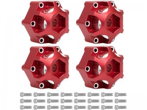 ALUMINUM HEX WHEEL HUBS ADAPTERS 6 X 30 TO 12mm WIDE TYPE 17.5mm PRO633701 MX28 FOR TRAXXAS STAMPEDE RUSTLER 4X4 RC TRUCK - RS-PRO633701/RE