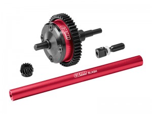 GPM SLAM4712 STEEL 7075 ALLOY CENTRE COMPLETE DIFFERENTIAL FOR TRAXXAS MINI SLASH 4X4 108164-1 - RED - SLAM4712-R