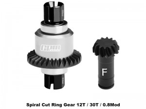 GPM MGG1230FS STEEL 7075 ALLOY FRONT DIFFERENTIAL GEAR SET 12/30T FOR ARRMA 1/18 GRANITE GROM / 1/14 TYPHON GROM / 1/16 MOJAVE GROM - MGG1230FS-S