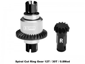GPM MGG1230RS STEEL 7075 ALLOY REAR DIFFERENTIAL GEAR SET 12/30T FOR ARRMA 1/18 GRANITE GROM / 1/14 TYPHON GROM / 1/16 MOJAVE GROM - MGG1230RS-S