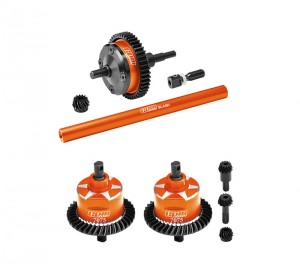 GPM ALUMININUM FULL FRONT CENTER REAR COMPLETE DIFFERENTIAL SET FOR TRAXXAS MINI SLASH 4X4 SHORT COURSE 10816 - TXMM1137SSLAM4712/OR