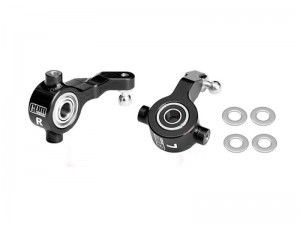 GPM DT4021 7075-T6 ALLOY FRONT STEERING BLOCKS FOR TAMIYA 1/10 DT-04 RC FIGHTER NXGEN BUGGY 58741 - DT4021-BK