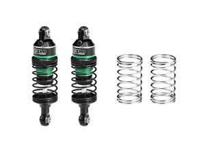 GPM SLAM063F/R 6061 ALLOY FRONT/REAR ADJUSTABLE PROGRESSIVE SPRING SHOCK 63mm 10865 10860 FOR TRAXXAS MINI SLASH SHORT COURSE 108164-1 - GREEN - SLAM063F/R-G