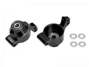 GPM DT4022 7075 ALLOY REAR HUB STUB CARRIERS WITH OVERSIZE BEARING FOR TAMIYA 1/10 DT-04 RC FIGHTER NXGEN BUGGY 58741 - DT4022-BK