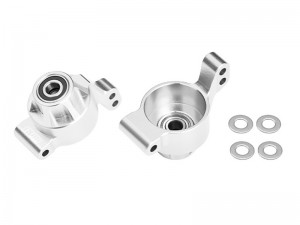 GPM DT4022 7075 ALLOY REAR HUB STUB CARRIERS WITH OVERSIZE BEARING FOR TAMIYA 1/10 DT-04 RC FIGHTER NXGEN BUGGY 58741 - SILVER - DT4022-S