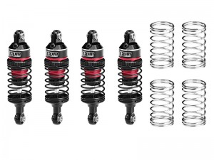 GPM SLAM063FR 6061 ALLOY FRONT & REAR ADJUSTABLE PROGRESSIVE SPRING SHOCK 63mm 10865 10860 FOR TRAXXAS MINI SLASH SHORT COURSE 108164-1 - RED - SLAM063FR-R