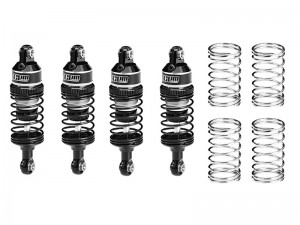 GPM SLAM063FR 6061 ALLOY FRONT & REAR ADJUSTABLE PROGRESSIVE SPRING SHOCK 63mm 10865 10860 FOR TRAXXAS MINI SLASH SHORT COURSE 108164-1 - SILVER - SLAM063FR-S