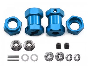 ALUMINUM 12mm HEX ADAPTORS LOCK CONVERSION HUB FOR TAMIYA DT-02 DT-03 BUGGY - RS-TA1004252/BU