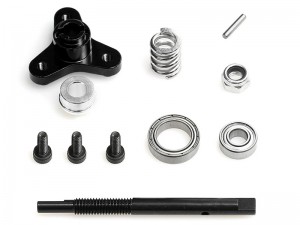 ALUMINUM SLIPPER CLUTCH ELIMININATOR INPUT SHAFT W. BEARING ADAPTER SPRING 6878 FOR TRAXXAS SLASH STEAMPEDE HOSS 4X4 VXL RC TRUCK - RS-TRX6878A/BK