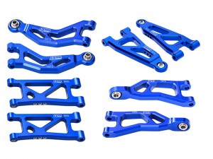 GPM MGM4567 7075-T6 ALLOY FRONT & REAR UPPER & LOWER SUSPENSION ARMS ARA330839 ARA330840 FOR ARRMA 1/16 MOJAVE GROM / LOSI 1/12 NASCAR - MGM4567-B